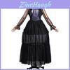 Die Addams Family Wednesday Cosplay Kostüm Mit Schwarzem Ausgeschnittenem Kleid Für Halloween Und Party