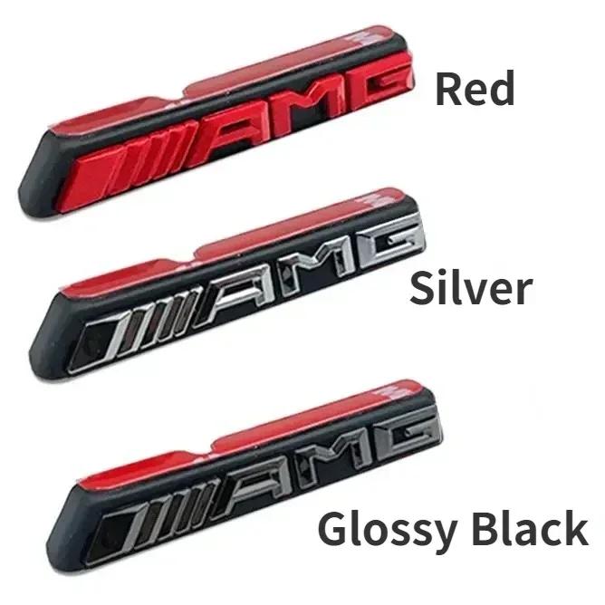 3D ABS Logo AMG Emblem Car Front Grille Badge Mercedes Benz GLC A B C E Class W204 W205 W212 W213 GT AMG Sticker Accessories