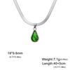 Colored Crystal Teardrop Pendant Women Necklace Snake Chain Fashion Choker Jewelry Gift