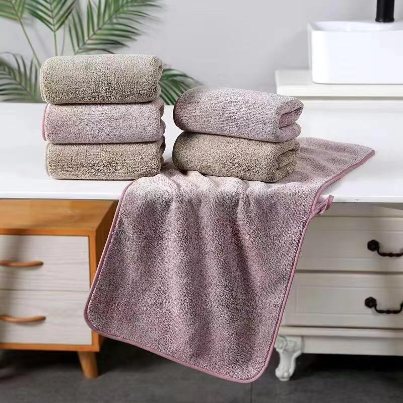 1 pcs Striped Bamboo Hand Towel Absorbent & Quick-drying Super Soft Skin-friendly Bathing Towel For Home Bathroom 35x75cm