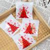 100pcs Christmas Cookie Candy Bags Self Adhesive Gift Packaging Biscuit Snack Bag New Year 2024 Noel Navidad Xmas Party Decor