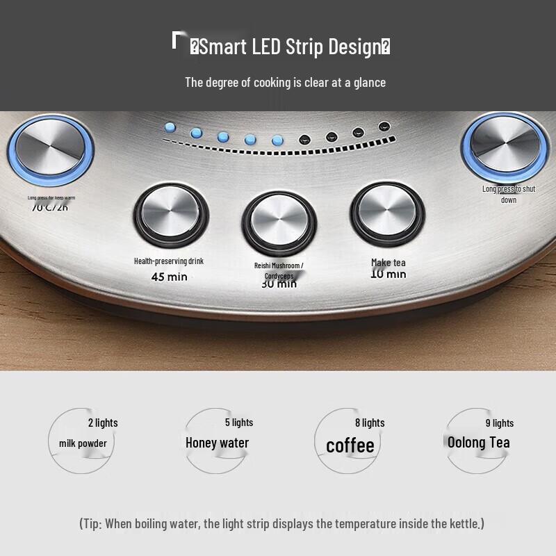 Buydeem K21 Multi-functional Glass Health Kettle CN plug (adapter included)
