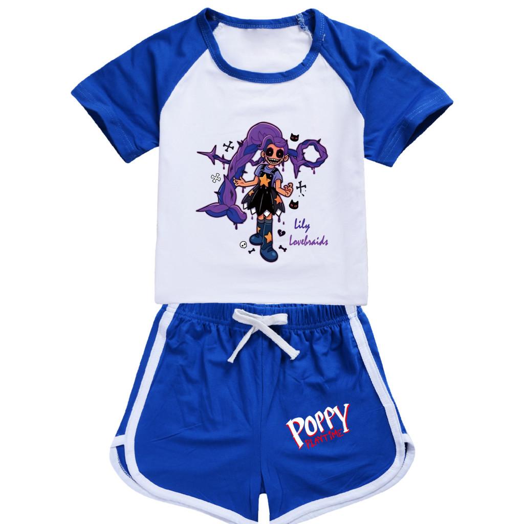 5602 Kids Girls Lily Lovebraids Print T-shirt Shorts Casual Tracksuit Sets