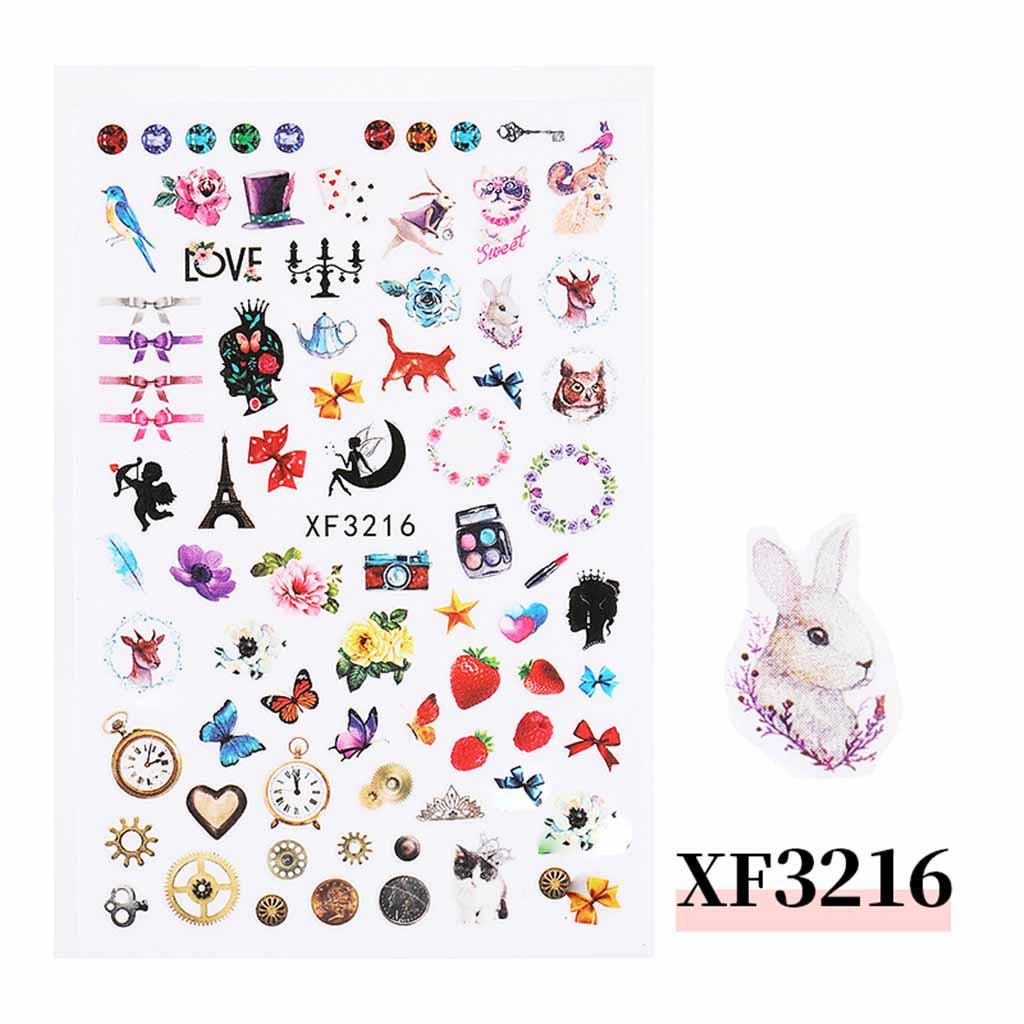 New Nail Applique 3D Waterproof Retro Wind Nail Sticker Nail Jewelry Nail Patch