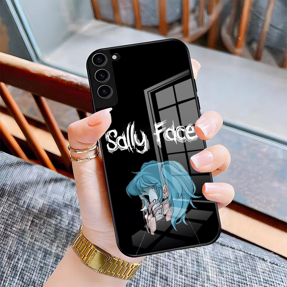 S-Sally Face Game Phone Case For Samsung S26 S25 Plus S20 S20 Plus S22 Ultra S23 FE S21 Plus S21 Ultra Glass Cover