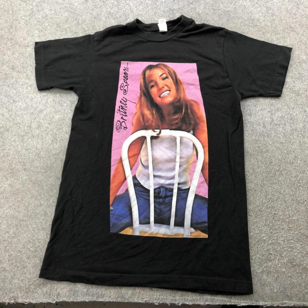Britney Spears Shirt Herren Klein Schwarzes Grafik-T-Shirt Lizenziert 2019 Tultex Pop