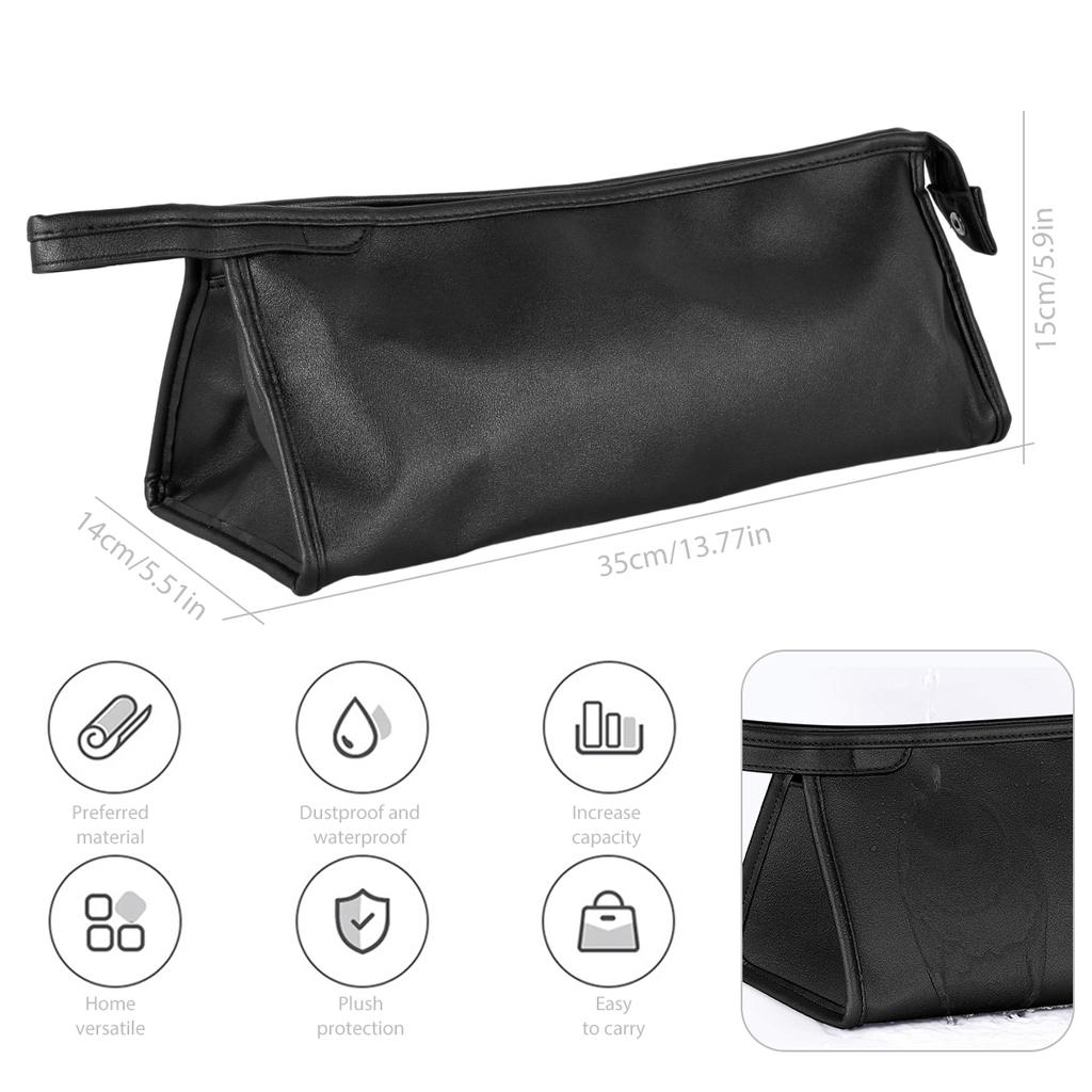Hair Dryer Case Waterproof Hair Dryer Storage Case PU Leather Storage Bag Portable Travel Carrying Case Storage Organizer