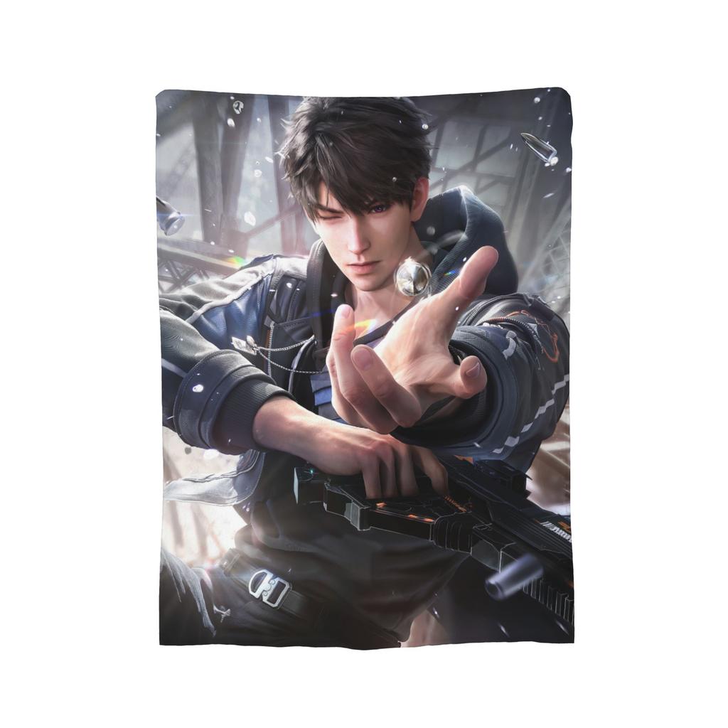 Caleb Love And Deepspace Blankets Flannel Textile Decor Breathable Thin Throw Blankets for Sofa Office Bedding Throws