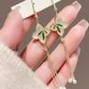 Trendy Maple Leaf Tassel Earrings: Retro Chinese Hanfu Style