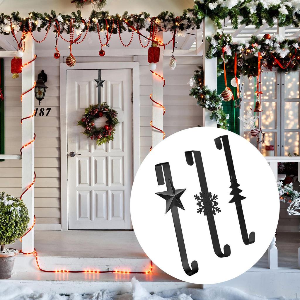 3 Pieces Front Door Wreath Hanger Garland over The Hook for Festival