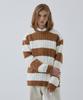 NODU Cable Stripe Round Knit [Beige]