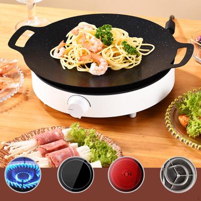BBQ Grill Pan Barbecue Plate Cooking Tool Non Stick with Handles Griddle Teppanyaki