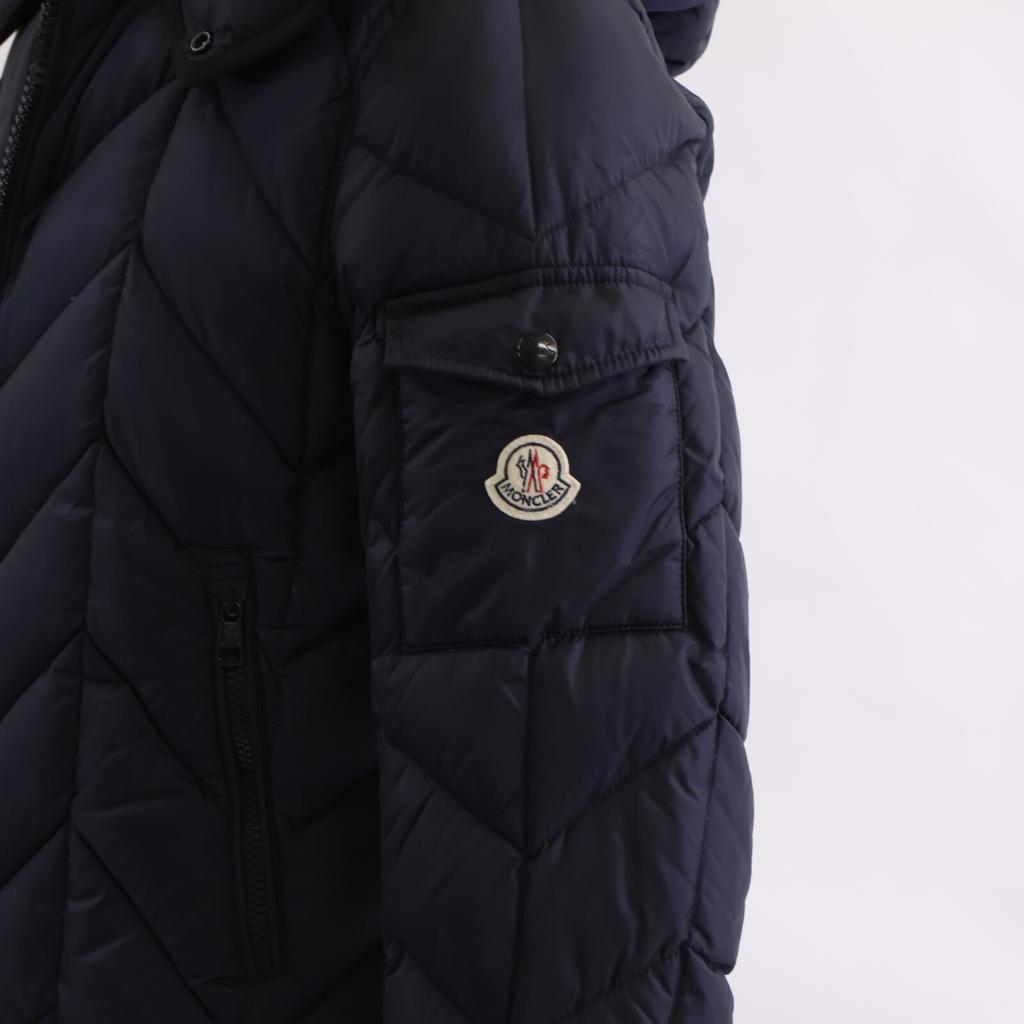 Moncler Domestically Published BERRIAT/Beria Hooded Quilted Down Jacket 1 NavyUsed