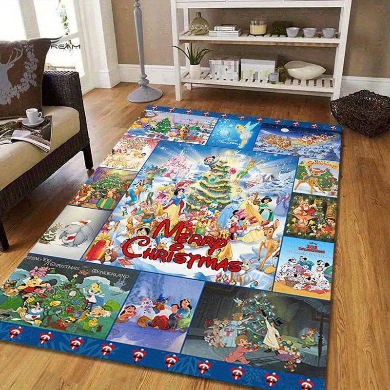 1pc Mickey-and-Minnie Carpet Area Rug, Bedroom, and Playroom - Durable, Stain-Resistant, and Easy To Clean, Living Room, Laundry Room, Home