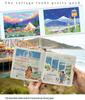 ZABC Landscape Series Adhesive Tape Set: DIY Journal Decoration, 2 Styles, 4 Rolls Included.