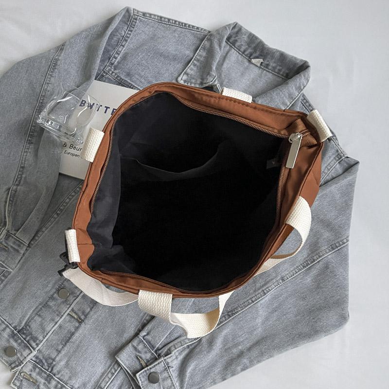 Women s Commuting Solid Color Tote Bag Large Capacity Crossbody Bag Handbag чёрный — фото 11