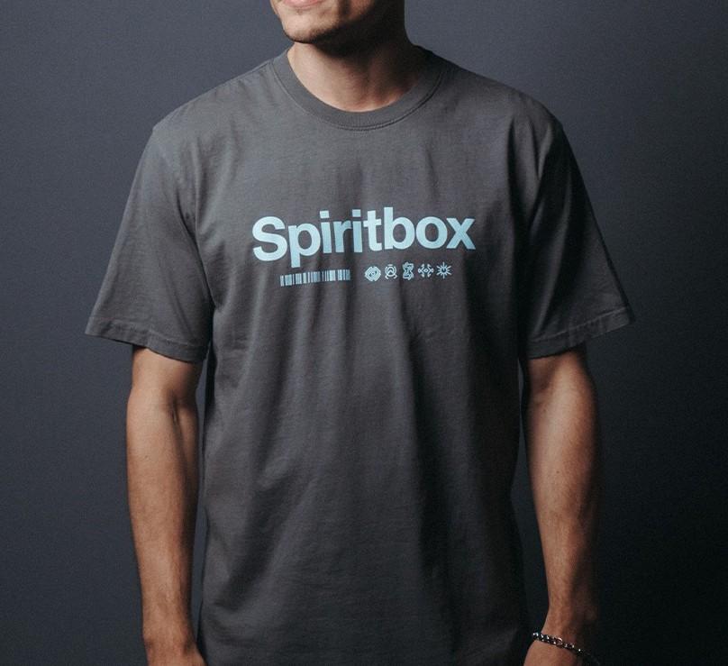Футболка Spiritbox с серым логотипом, унисекс, размеры S-5XL, DTG-репринт, унисекс XXL