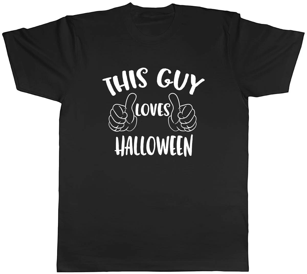 This Guy Loves Halloween Mens Unisex T-Shirt Tee XXXXL