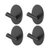 ONEDONE [Pack of 4] Adhesive Hook, Wall Hanging Hook, Strong Stainless Steel, Rust-proof, 90 Degree Hook Design, 5kg Vertical High Load Capacity, For