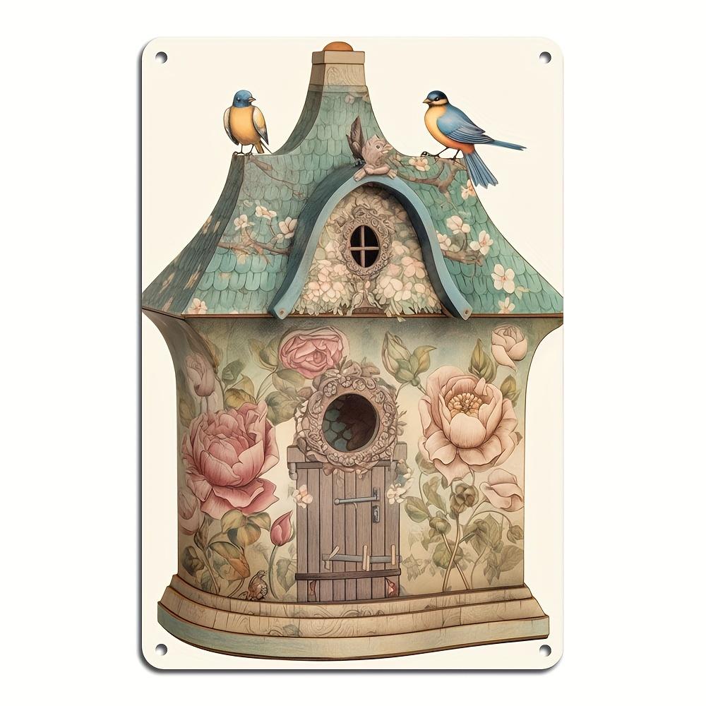 Metal Tin Poster Pastoral Birds Metal Tin Signs Posters Plate Wall Decor for Bars Restaurant Cafe Clubs Retro Posters Plaque