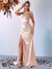 Elegant Women's One-Shoulder Spaghetti Strap Long Evening Gown