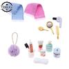 Dollhouse Miniature Practical Bathroom Scene Decoration Hair Dryer Mirror Model Kits Doll Mini Bathroom Dressing Tool Accessory