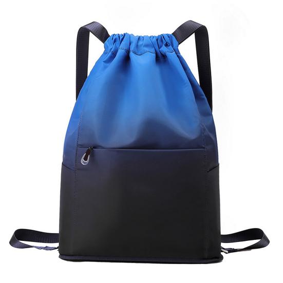 Drawstring Gym Backpack Waterproof Gradient Color Basketball Bag Foldable Sports Backpack for Men Women Soccer Training Swimmers