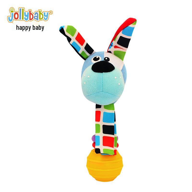 Jollybaby Newborn Teether Hand Rattle for Ages 0-12 Months - Soothing Handheld Baby Toy