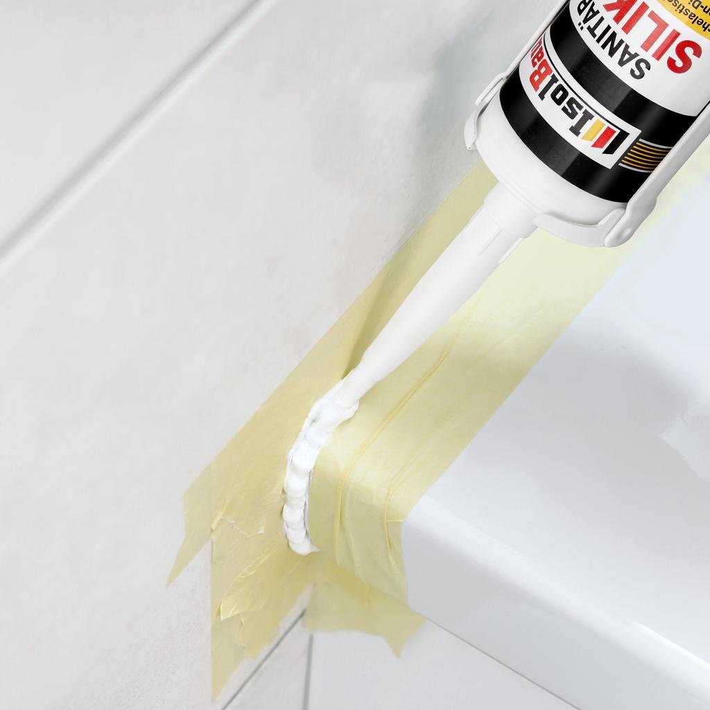 IsolBau Sanitary Silicone Black Sanitär Silikon 1 x 300ml