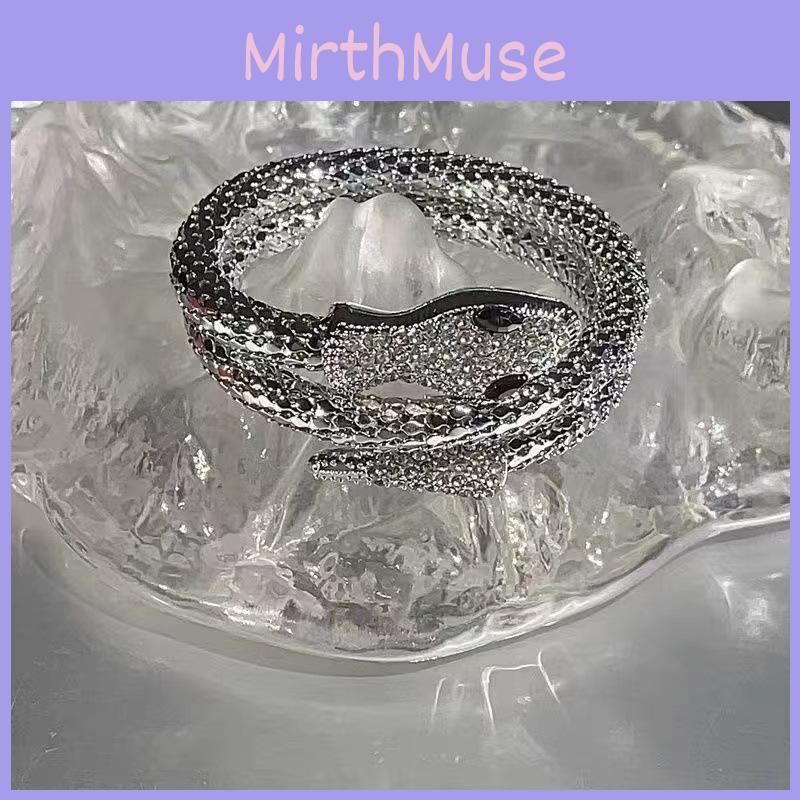 Chic Snakeshaped Alloy Zircon Bracelet For Women Unique And Forward Fashion
