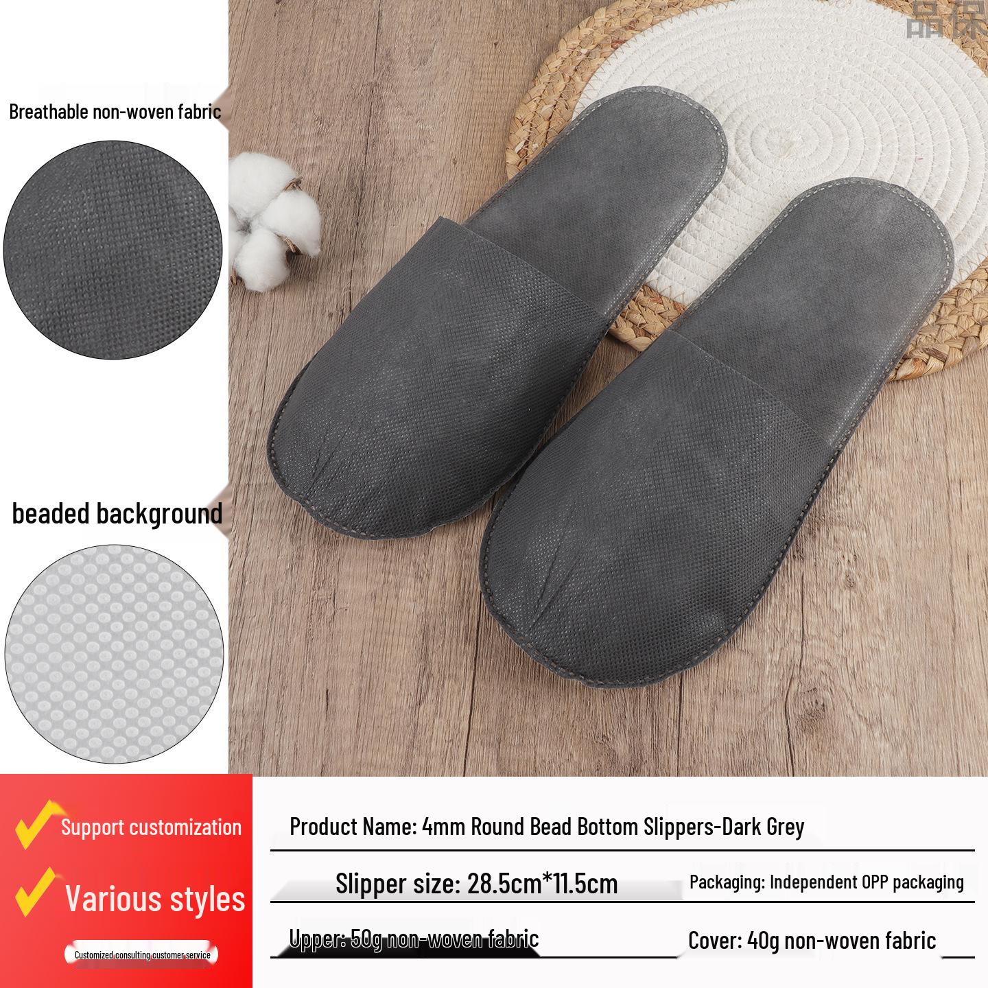 

Роскошные моющиеся нескользящие тапочки из жемчужного хлопка для отелей и домашних гостей