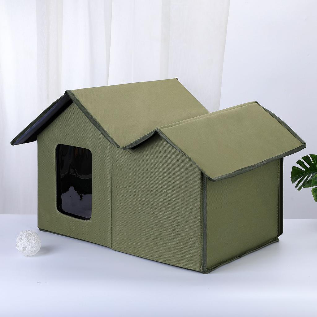 CatOutdoor Shelter Large Winter Insulated Pet House Waterproof Detachable Cat Shelter Washable Cat Nest Pet House for Cat Dog