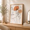 Abstract Wall Art Minimalist Line Flower Woman Figure Canvas Painting Modern Style Poster Prints Bedroom Living Room Wall Decor