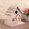 Wooden Bird House Breeding Cage Fence Box Nest Garden Backyard Home Decoration
