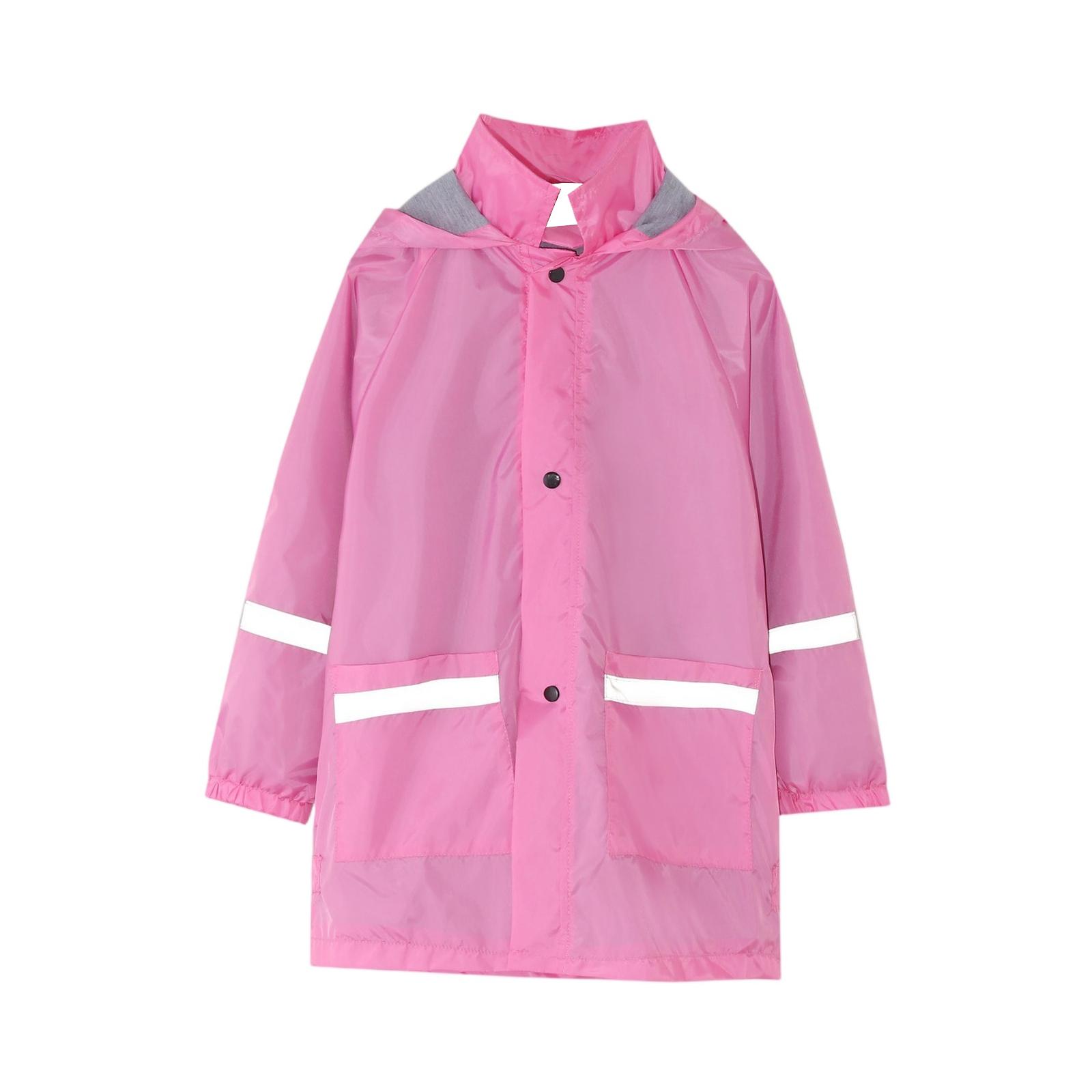 

Kids Raincoat - Solid Color Hooded Outdoor Jacket 120