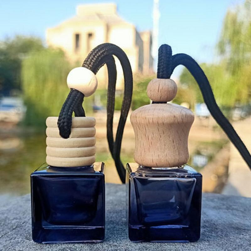 1Pc Car Perfume Empty Bottle Pendant Fragrance Oil Diffuser Rearviewmirror Car Interior Car Mounted Perfume Hanging Empty Bottle