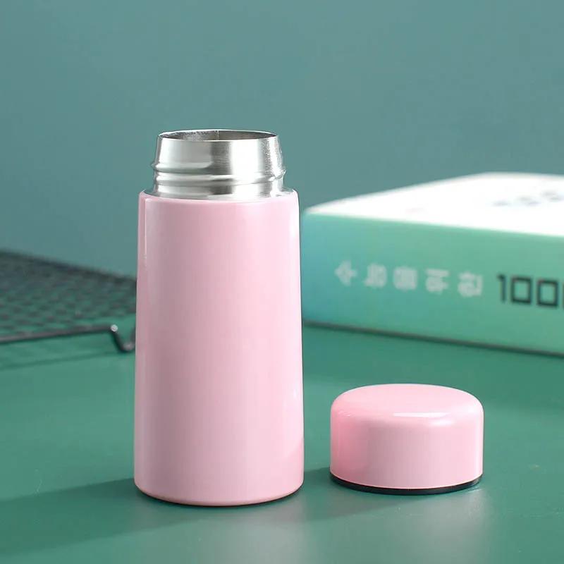 260/280ml Mini Pocket Thermos 304 Stainless Steel Vacuum Flask Small Portable Leakproof Insulated Water Bottle For Purse Bag