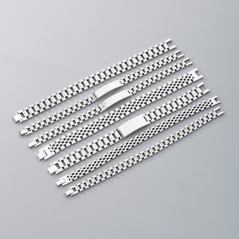 Gebogenes Edelstahlarmband & Uhrenkette für Paare - Verstellbarer europäischer & amerikanischer Stil