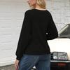 Women's Casual Fashion Strappy Belly-covering Slimming Round Neck Pullover Long-sleeved Top