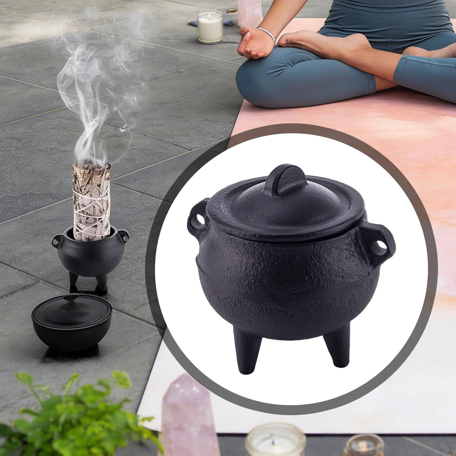 

Cast Iron Incense Burner Furnace Retro Design Gift Censer Home Ornament Compact Holder
