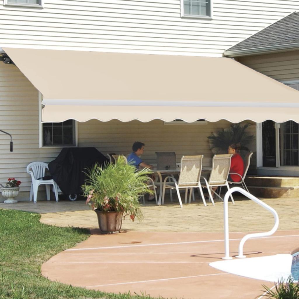 Tendalino da terrazza, parasole da balcone, tenda a rullo con manovella 400 x 250