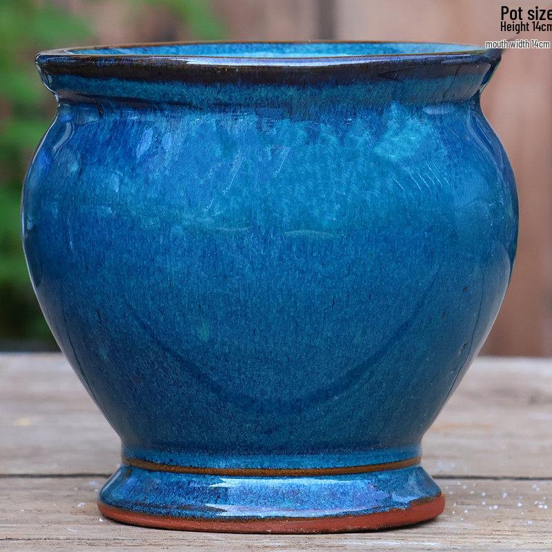 Large Handmade Coarse Ceramic Pot for Succulents and Greenery