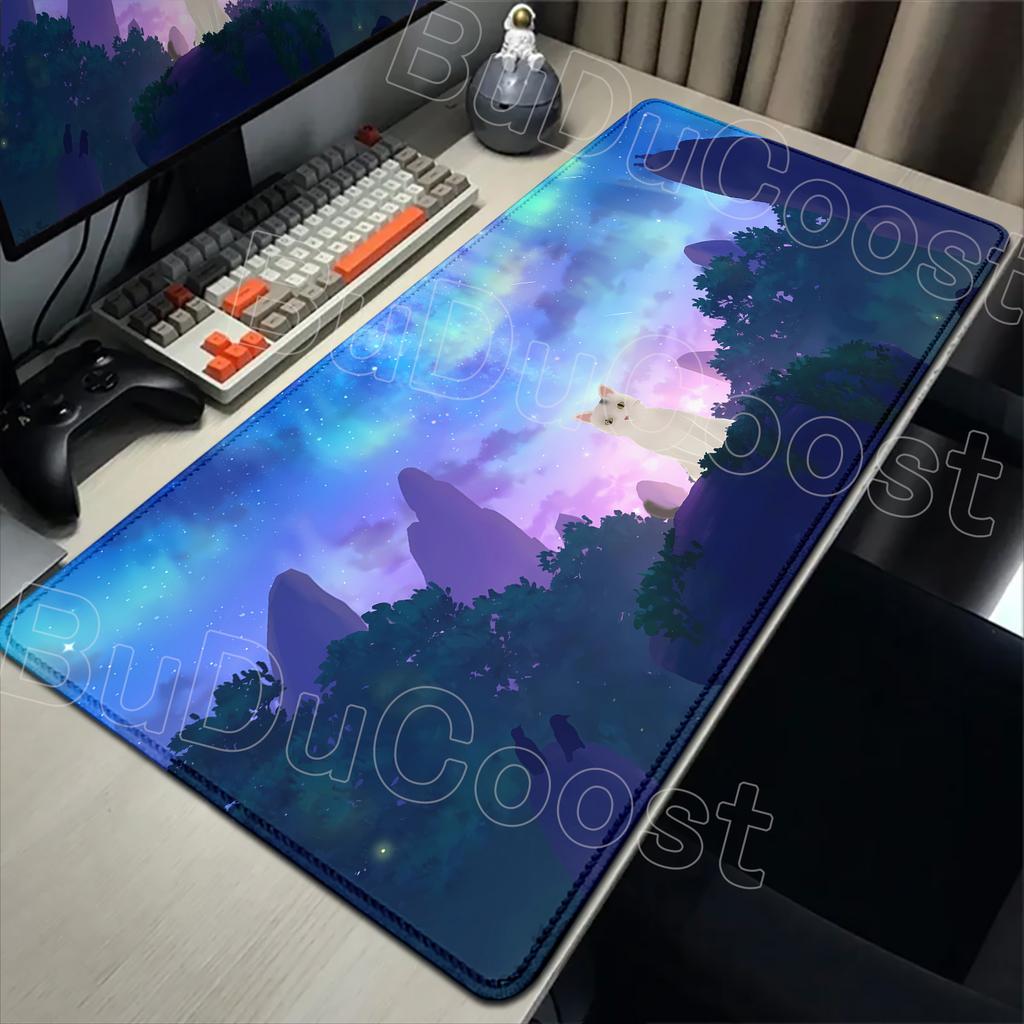 Non-slip Mouse Pads Black Cat Cute Design Gaming Mousepads 400x900 Large Mousepad Gamer Rubber Mat Company Desk Pad Design Gift