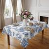 Retro French Country Style Rectangle Tablecloth for Table Decor Party Waterproof Reusable Table Cloth for Table Dining Room