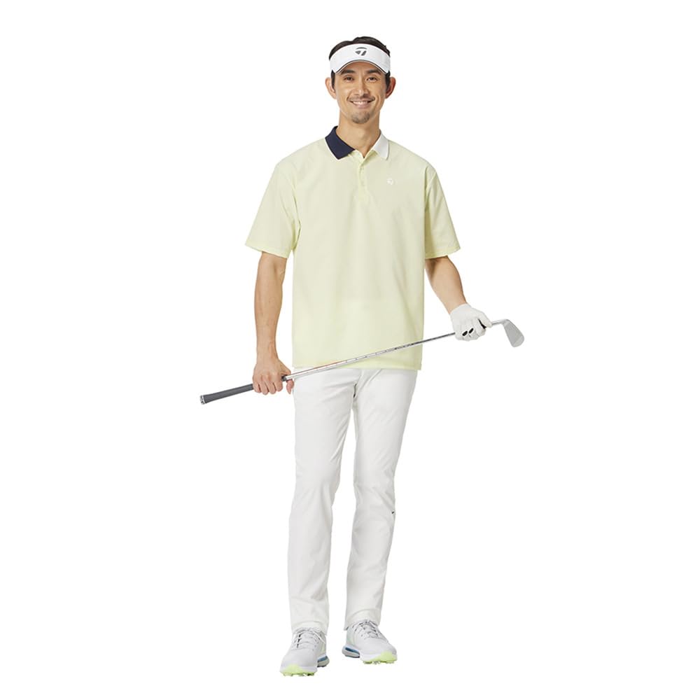 TaylorMade Cool Matcha Seersucker S/S Polo Shirt, Size M, Men's, 2025SS, UN633