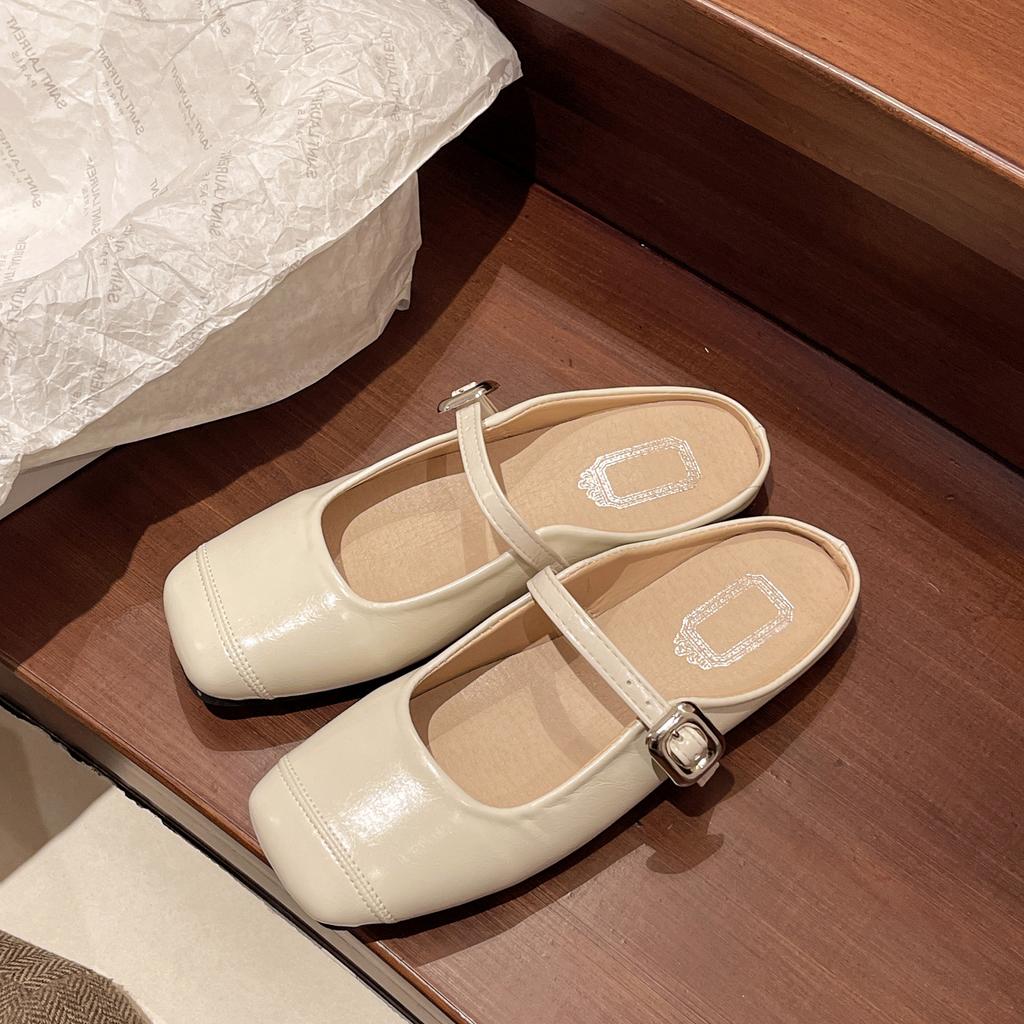 Fashion Solid Color Simple Slippers Elegant Casual Flat Wear-resistant Comfortable Fashionable Women's Muller Chaussure Femme