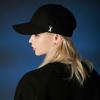 [VARZAR] Stud logo over fit ball cap Black