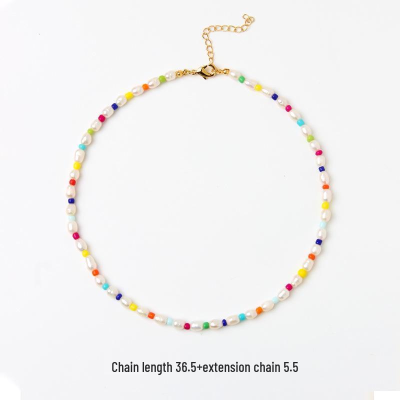 European & American Heart-Shaped Gold-Plated Colorful Gummy Bear Pendant Necklace for Men & Women: Korean Hot Style