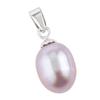 Ciondolo con Perla d'Acqua Dolce Naturale 9x per Collana Fascino di Moda Gioielli Viola