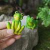 Harz Frosch Figuren Cartoon Micro Landschaft Dekoration Tier Statue Garten Frosch Ornament Bonsai